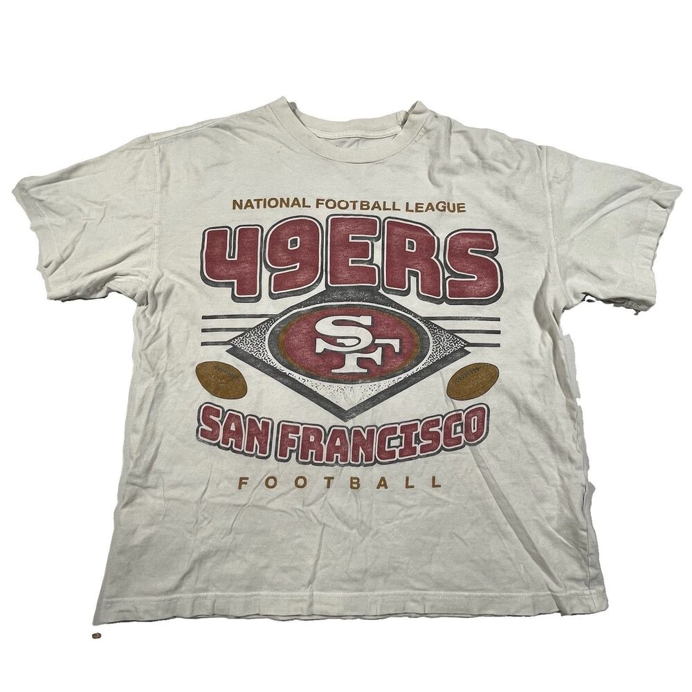 San Francisco 49ers NFL Oversized Graphic T-Shirt White Size M